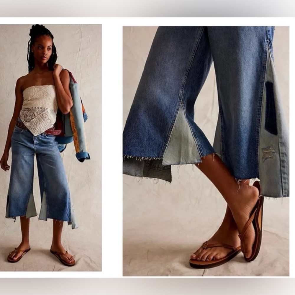 We The Free Blue Cropped Jeans